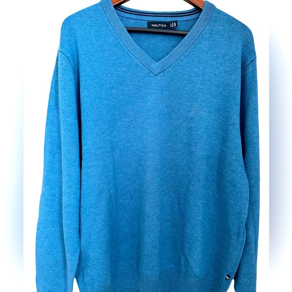 Nautica Men's Pima Cotton Blend V-Neck Pullover Sweater Size XL - Picture 1 of 11